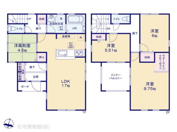 新築戸建 埼玉県さいたま市西区大字宝来369-1 JR川越線指扇駅 3,580万円