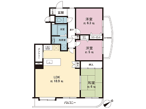 中古マンション 茅ヶ崎市ひばりが丘 JR東海道本線(東京〜熱海)茅ヶ崎駅 2,650万円
