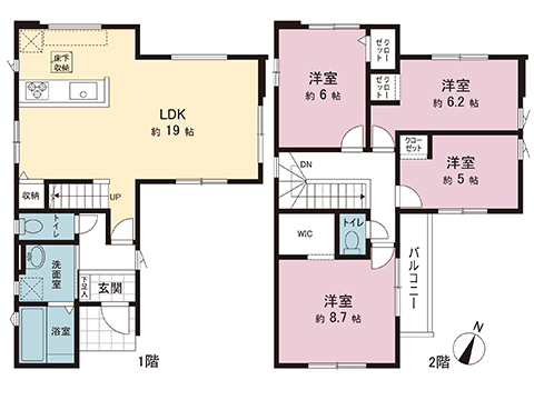 新築戸建 埼玉県北足立郡伊奈町本町２丁目 埼玉新都市交通伊奈線志久駅 3,099万円