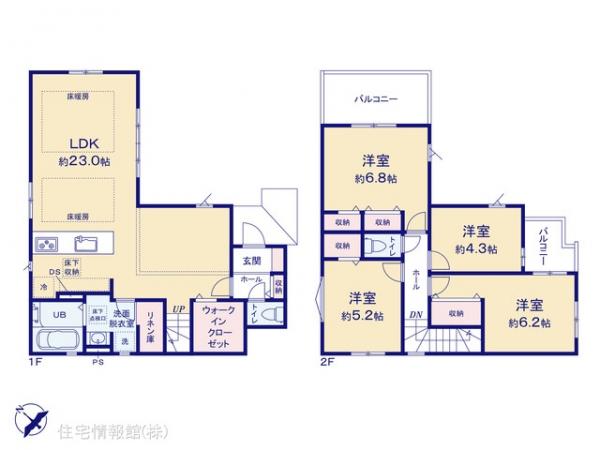 新築戸建 千葉県流山市鰭ケ崎1476-21 JR武蔵野線南流山駅 5,599万円