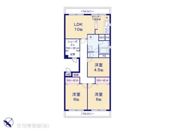 中古マンション 千葉県市川市二俣１丁目8-1 JR中央・総武線西船橋駅 2,399万円