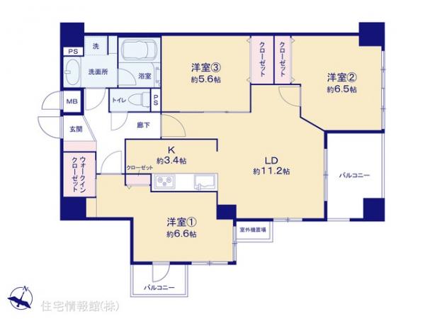 中古マンション 神奈川県横浜市南区高根町２丁目13-6 横浜市営地下鉄ブルーライン阪東橋駅 5,480万円