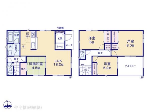 新築戸建 千葉県野田市尾崎390-1 東武野田線川間駅 2,680万円