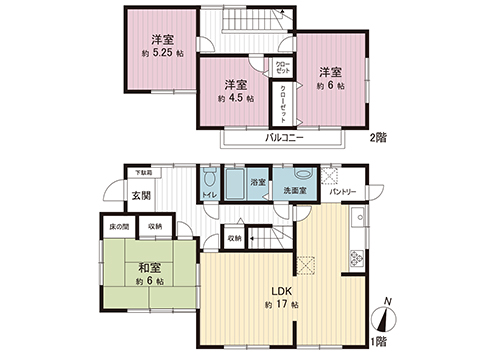 中古戸建 八王子市北野台１丁目 京王線北野駅 2,899万円