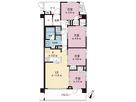 中古マンション 町田市南町田４丁目 東急田園都市線つきみ野駅 4,998万円