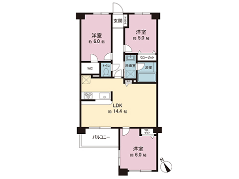 中古マンション 稲城市押立 JR南武線矢野口駅 4,199万円