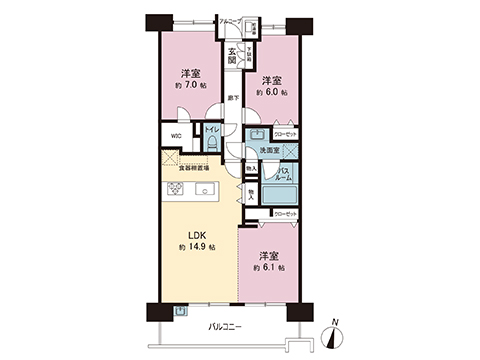 中古マンション 八王子市別所１丁目 京王相模原線南大沢駅 4,580万円