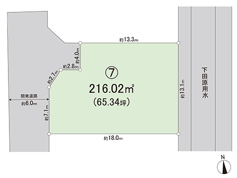 土地 宇都宮市下田原町 JR東北本線 (宇都宮線）岡本駅 1,078.1万円