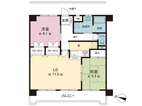 中古マンション 大和市深見台４丁目 小田急江ノ島線大和駅 2,280万円
