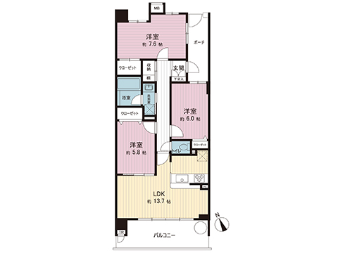 中古マンション 神奈川県横浜市旭区中白根４丁目 相鉄本線西谷駅 3,090万円