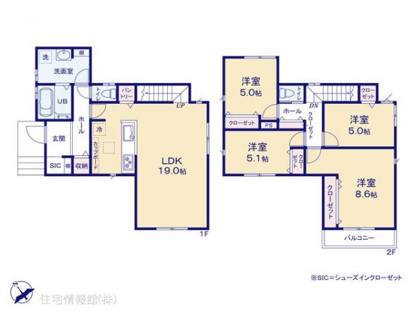 新築戸建 神奈川県横浜市青葉区新石川４丁目32-8 横浜市営地下鉄ブルーラインあざみ野駅 9,590万円