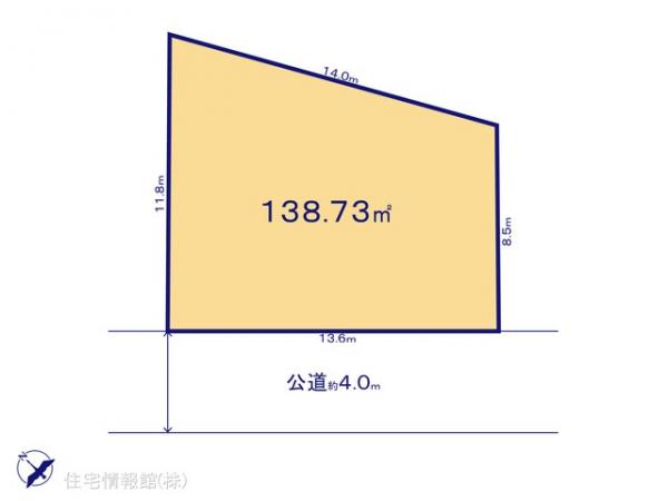 土地 千葉県船橋市大穴北２丁目252-47 京成松戸線三咲駅 1,798万円