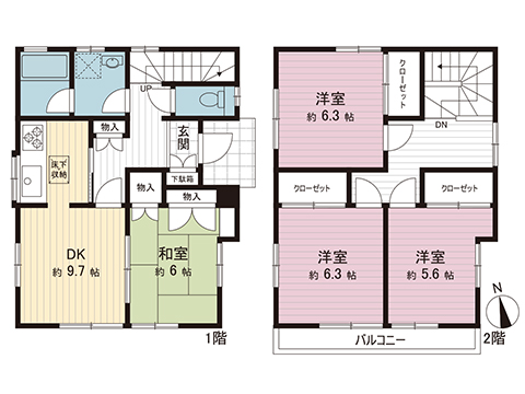 藤沢市打戻 中古戸建 間取り図