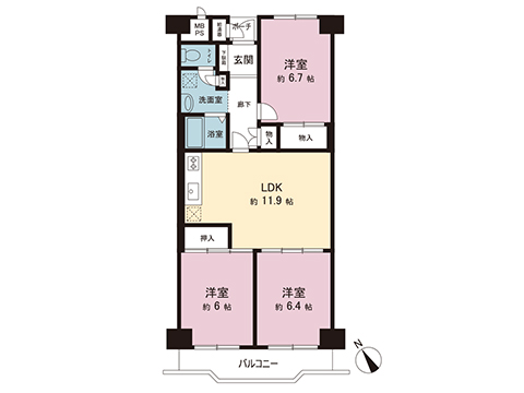 中古マンション 相模原市中央区富士見２丁目 JR横浜線矢部駅 1,590万円