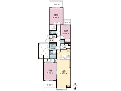 中古マンション 世田谷区上北沢４丁目 京王線八幡山駅 7,399万円