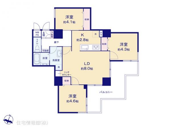 中古マンション 東京都世田谷区上馬１丁目15-10 東急田園都市線三軒茶屋駅 8,580万円