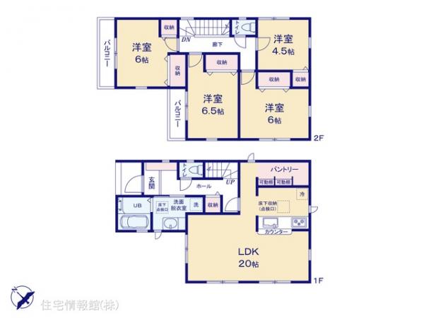 新築戸建 千葉県松戸市千駄堀1245-18 JR武蔵野線新八柱駅 4,290万円