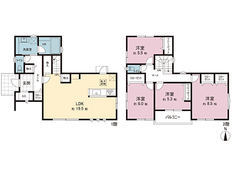 新築戸建 横浜市戸塚区下倉田町 JR根岸線本郷台駅 5,580万円
