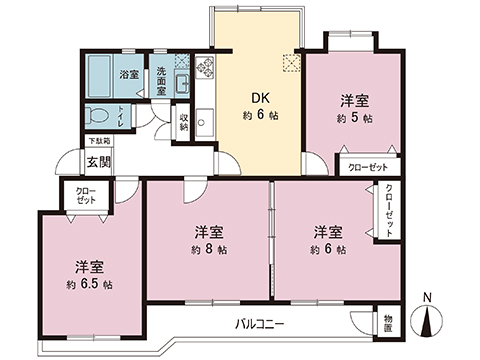 中古マンション 川崎市宮前区けやき平 東急田園都市線宮前平駅 2,090万円