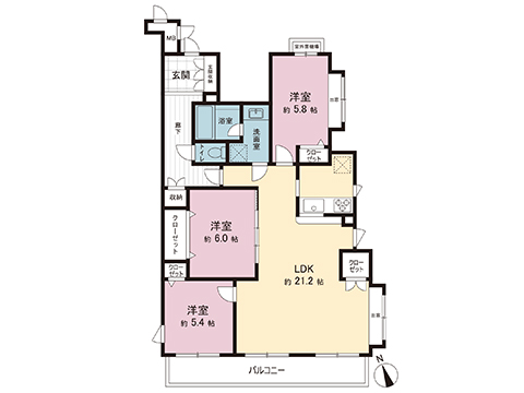 中古マンション 多摩市鶴牧２丁目 小田急多摩線唐木田駅 3,980万円