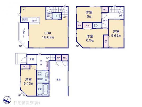 新築戸建 神奈川県大和市上草柳７丁目5 小田急江ノ島線鶴間駅 4,998万円