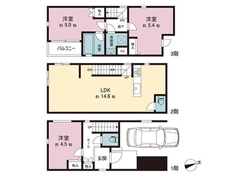 中古戸建 川崎市中原区宮内１丁目 JR南武線武蔵中原駅 4,299万円