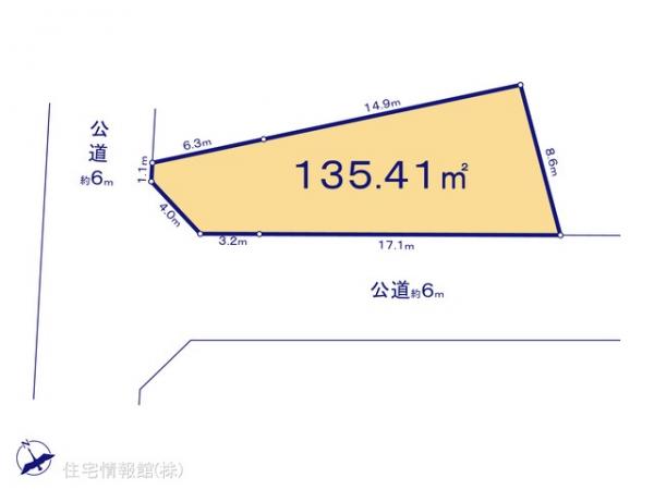 土地 東京都東大和市向原４丁目33-13 西武拝島線東大和市駅 4,080万円