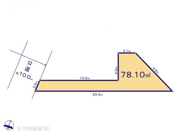 土地 東京都府中市是政６丁目20-5 西武多摩川線是政駅 1,980万円