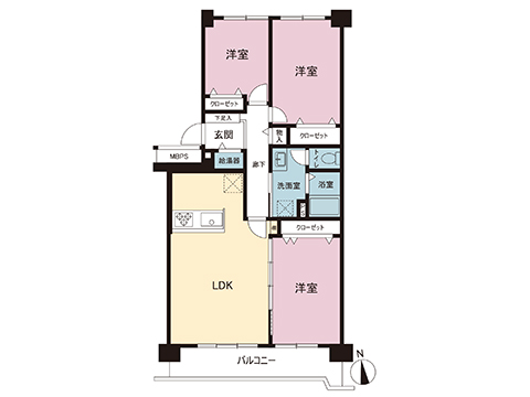中古マンション 昭島市つつじが丘２丁目 JR青梅線昭島駅 2,680万円