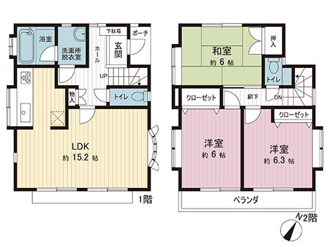 中古戸建 町田市旭町３丁目 小田急線町田駅 3,499万円