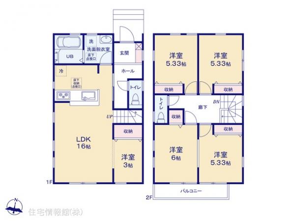 新築戸建 埼玉県上尾市大字小敷谷555-25 JR高崎線上尾駅 2,880万円