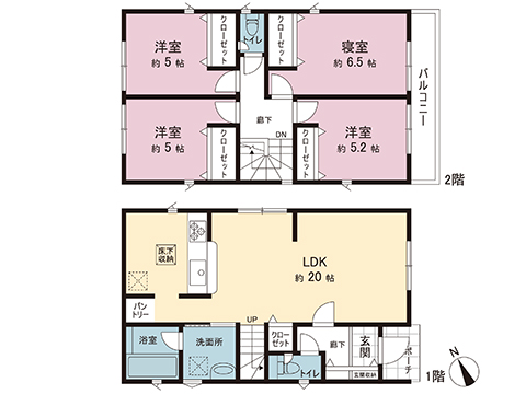 三浦市南下浦町上宮田 戸建 間取り図