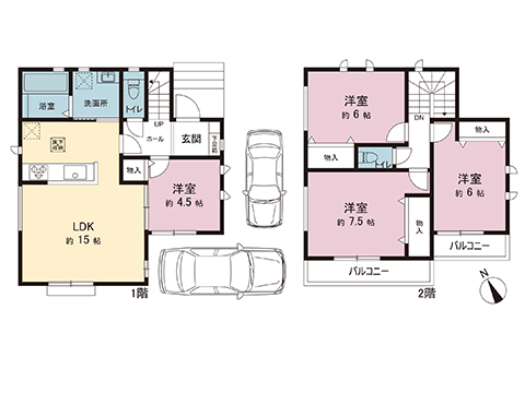 新築戸建 埼玉県春日部市増富 東武野田線豊春駅 2,490万円