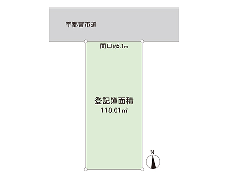 土地 宇都宮市花房本町 東武宇都宮線東武宇都宮駅 700万円