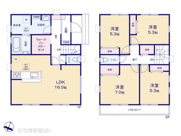新築戸建 埼玉県上尾市大字原市348-29 埼玉新都市交通伊奈線吉野原駅 3,480万円