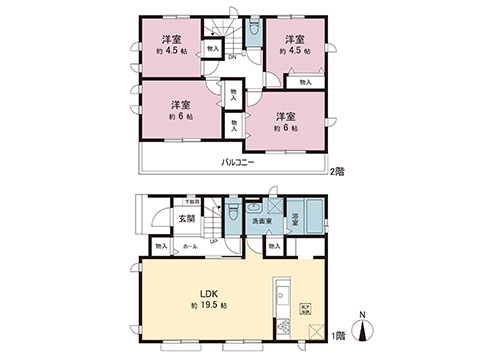 新築戸建 横浜市栄区長倉町 JR根岸線港南台駅 4,890万円
