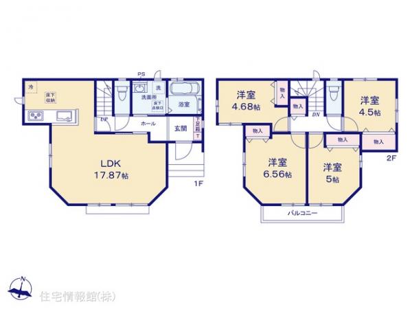 新築戸建 神奈川県座間市栗原中央５丁目8-8 相鉄本線さがみ野駅 3,290万円