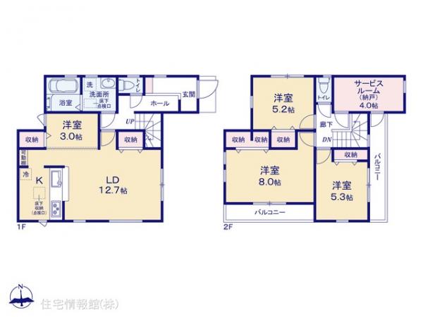 新築戸建 埼玉県川越市大字木野目1663-1 JR川越線南古谷駅 3,480万円