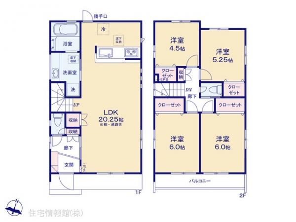 新築戸建 東京都東久留米市下里５丁目529 西武池袋線東久留米駅 4,180万円
