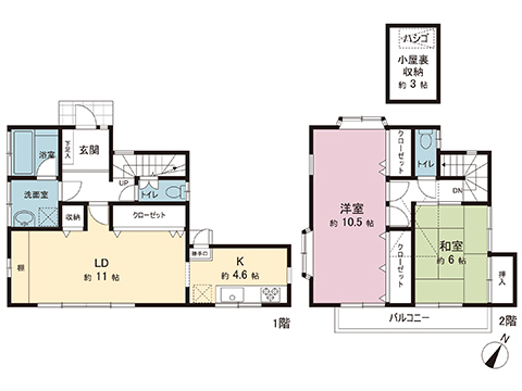中古戸建 小田原市小竹 JR東海道本線(東京〜熱海)二宮駅 1,280万円