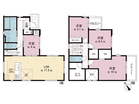 新築戸建 久喜市久喜東５丁目 JR湘南新宿ライン (宇都宮逗子）久喜駅 3,499万円