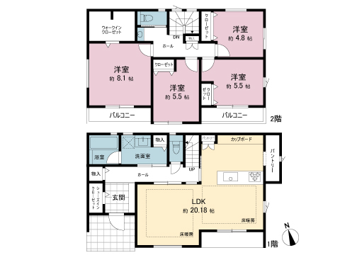 新築戸建 鎌倉市手広４丁目 湘南モノレール湘南深沢駅 5,980万円