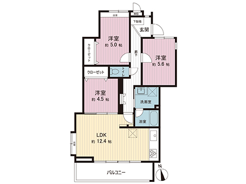 中古マンション 川崎市高津区蟹ケ谷 横浜市営地下鉄グリーンライン日吉本町駅 2,590万円