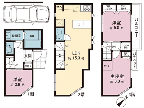 新築戸建 横浜市鶴見区馬場１丁目 東急東横線妙蓮寺駅 3,835万円