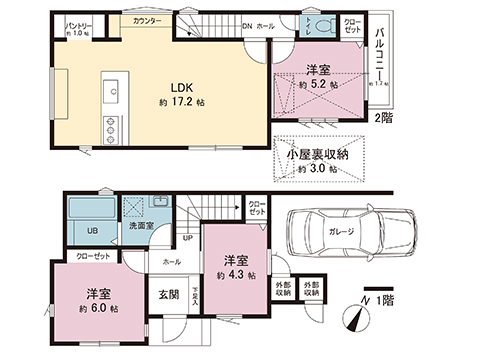 新築戸建 横浜市泉区中田南５丁目 横浜市営地下鉄ブルーライン中田駅 4,580万円