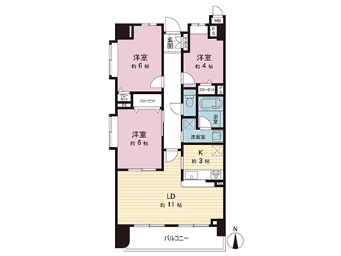 中古マンション 大和市中央１丁目 小田急江ノ島線大和駅 4,580万円