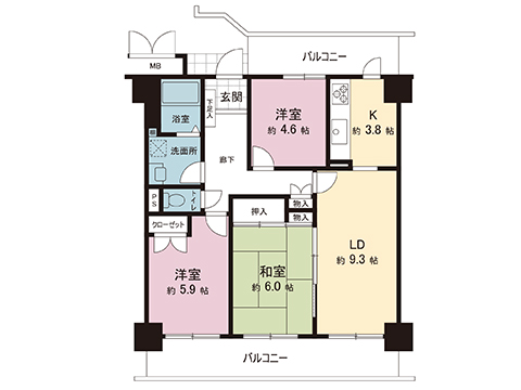 中古マンション 海老名市杉久保北４丁目 JR相模線社家駅 1,250万円