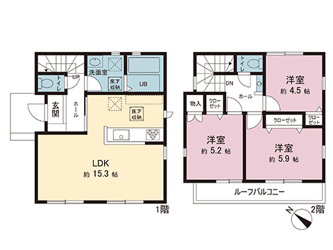 新築戸建 八王子市大和田町１丁目 京王線京王八王子駅 3,380万円