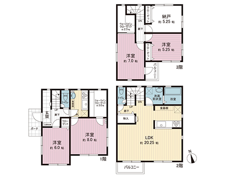 中古戸建 座間市ひばりが丘１丁目 小田急江ノ島線鶴間駅 4,280万円