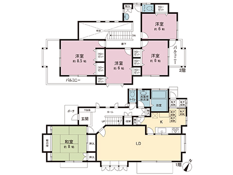 中古戸建 厚木市毛利台２丁目 小田急線本厚木駅 2,399万円